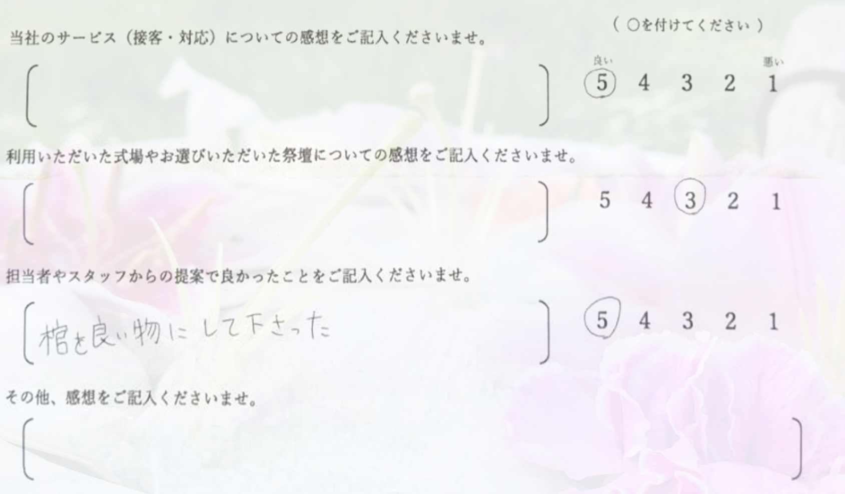 堺市立斎場 直葬 お客様の声