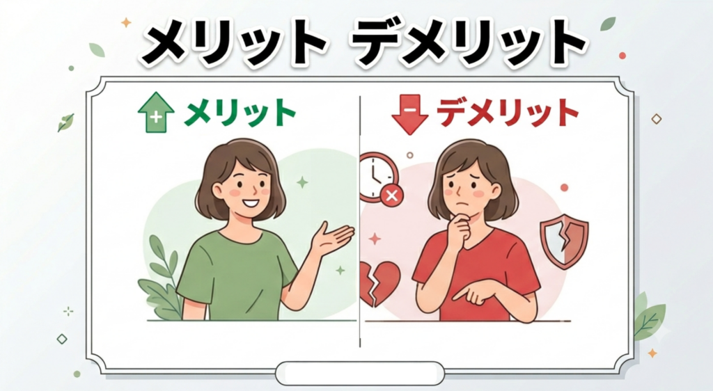 堺市で1日葬を検討する方に向けて、メリットとデメリットを整理して解説するイメージ